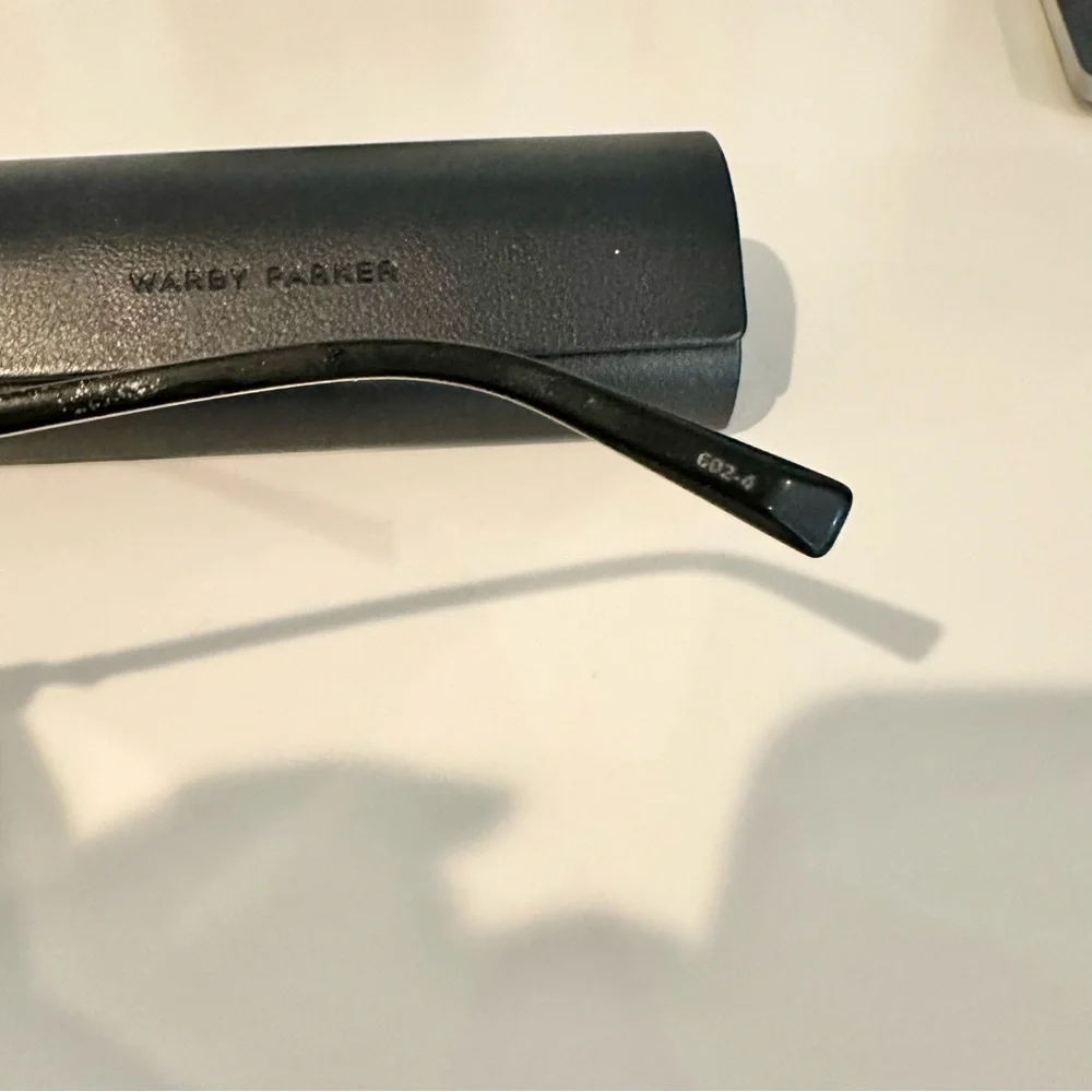 Warby Parker Maeve Glasses in Jet Black with Rose Gold